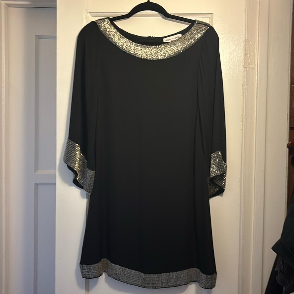 Alice + Olivia black cocktail mini dress